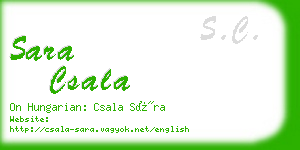 sara csala business card
